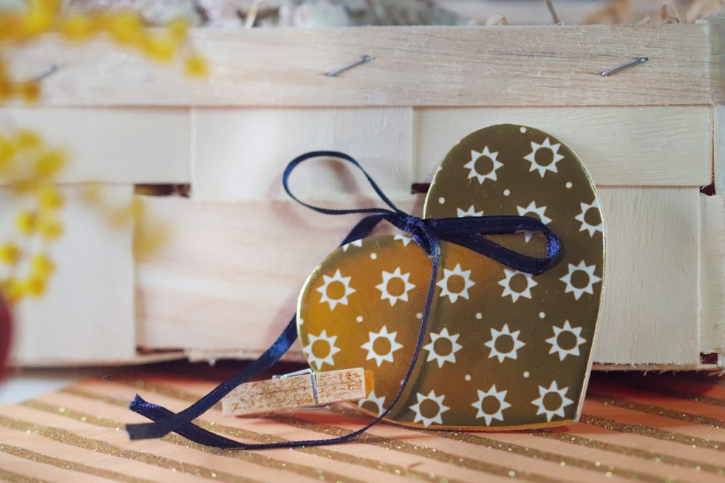 gift, present, heart